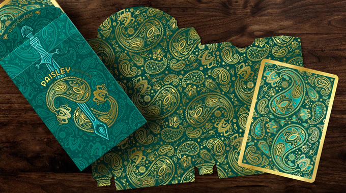 Paisley Royals Teal Playing Cards by Dutch Card House | X-Decks