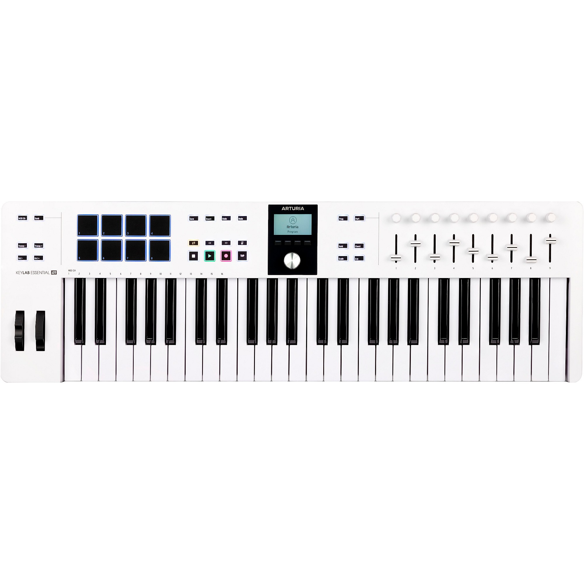 Arturia KeyLab Essential 49 mk3 MIDI Keyboard Controller - White
