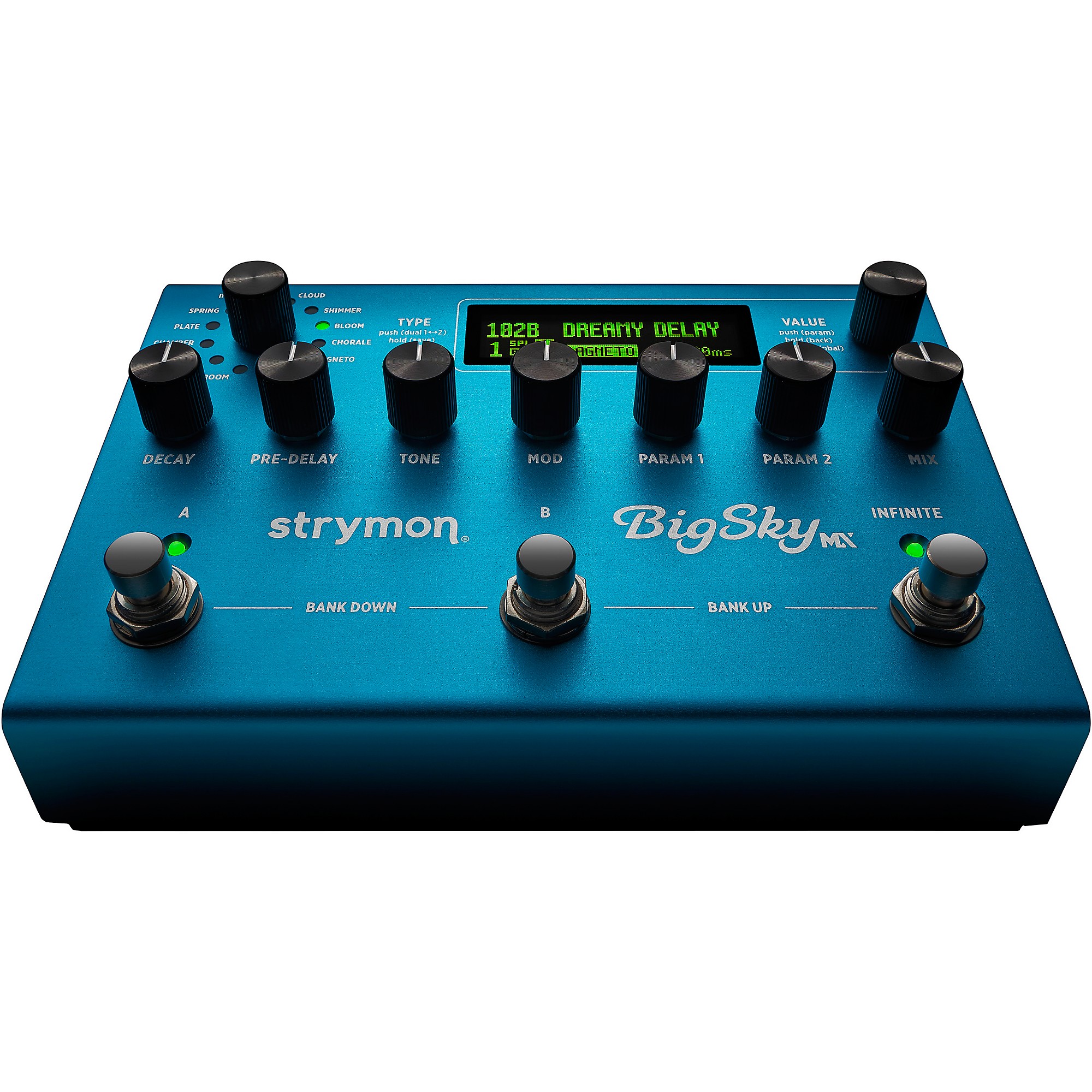 Strymon BigSky MX Reverb Workstation Effects Pedal Blue | Guitar