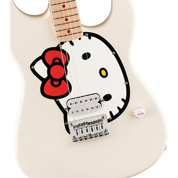 Hello Kitty Squier Stratocaster Electric Guitar - White