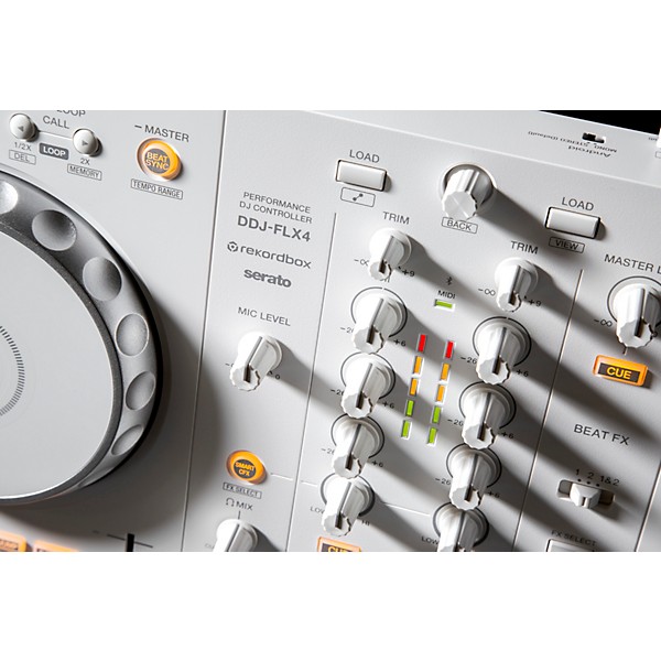 Open Box Pioneer DJ DDJ-FLX4-W 2-Channel DJ Controller for