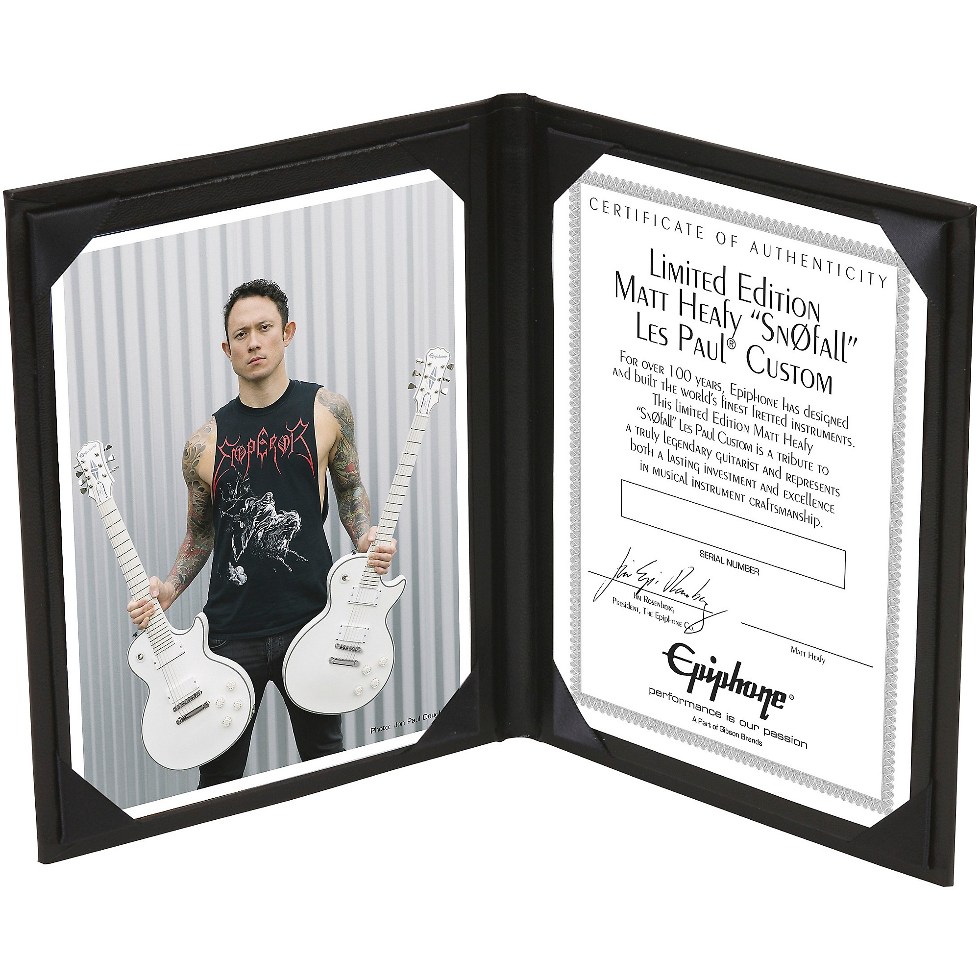 Open Box Epiphone Limited Edition Matt Heafy SnOfall Les Paul