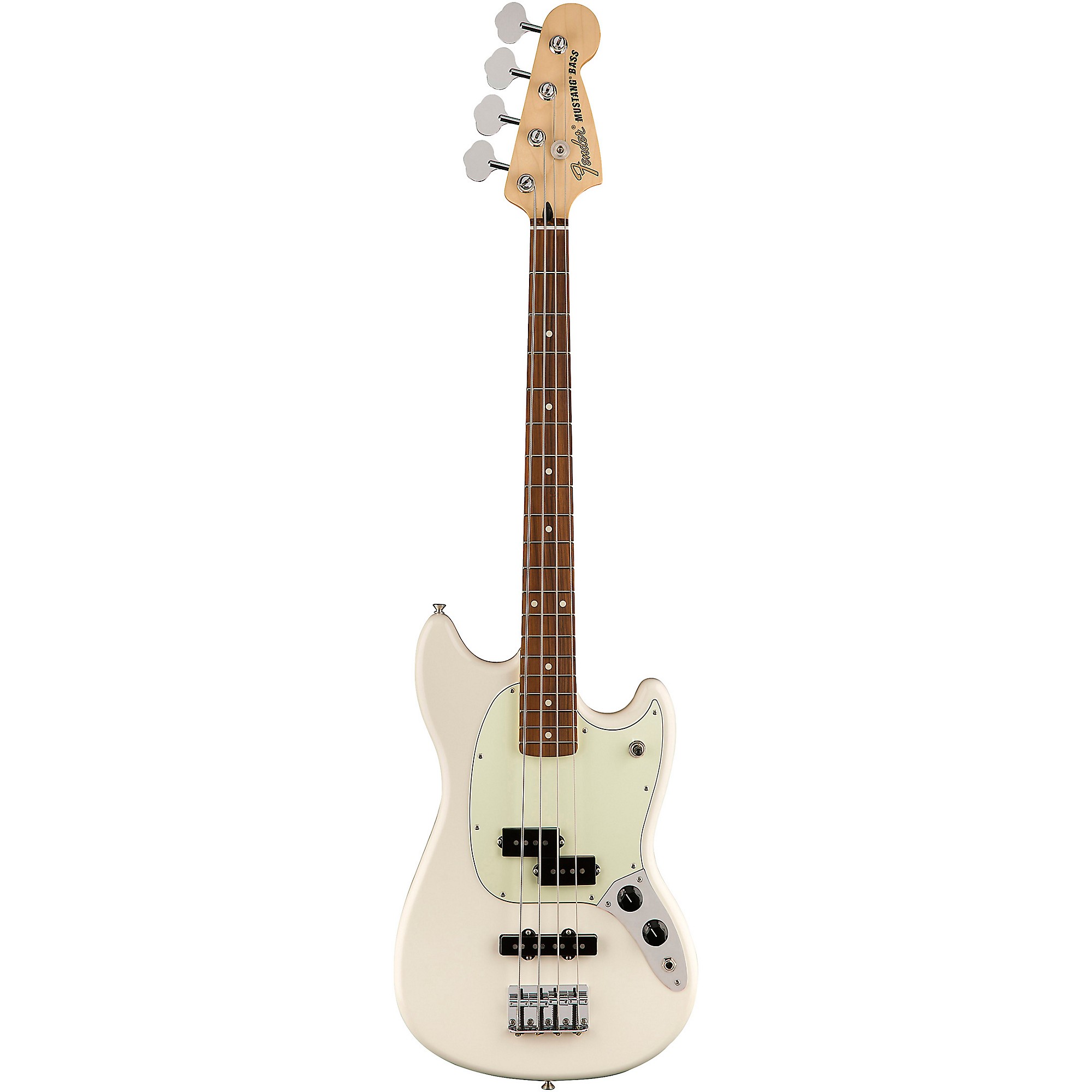 Fender Mustang PJ Bass Pau Ferro Fingerboard Olympic White
