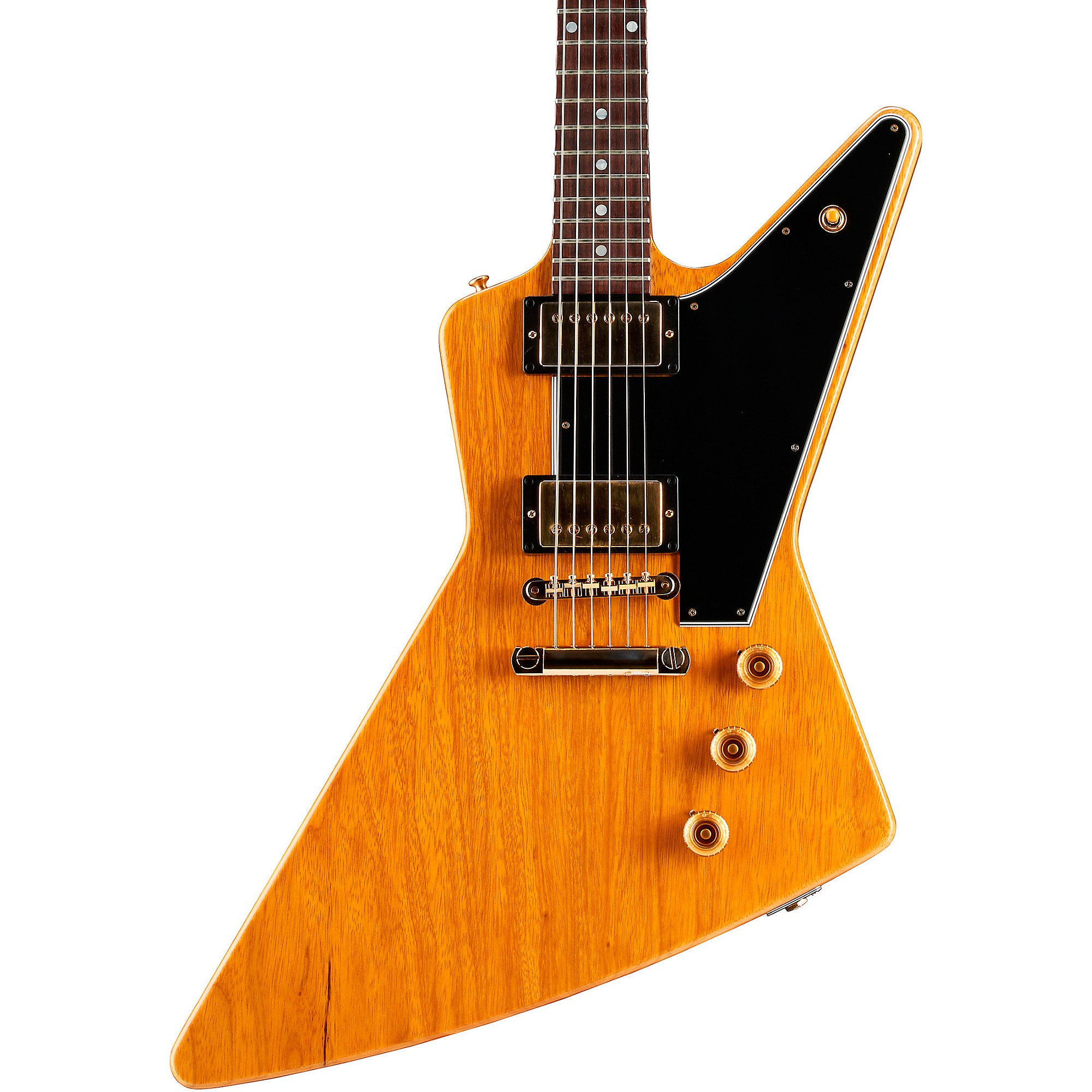 Platinum Gibson Custom 1958 Korina Explorer Black Pickguard