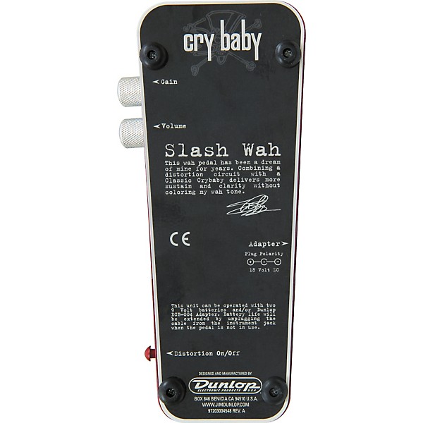 Dunlop SW95 Slash Cry Baby Wah Pedal | Guitar Center