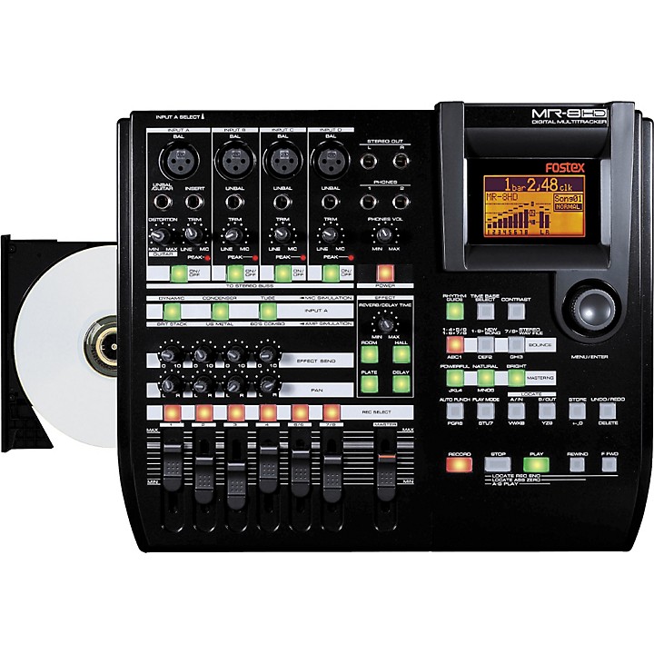 Fostex MR-8HD CD 8-Track Recorder with CDR Black | Guitar Center