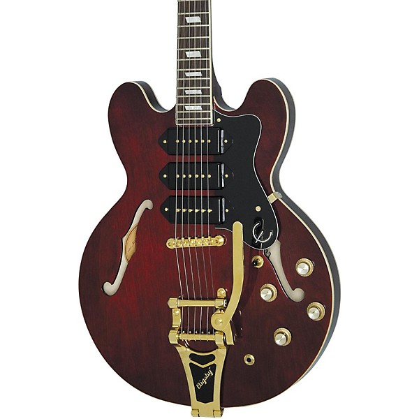 Epiphone Riviera Custom P93 Semi-Hollowbody Electric Guitar Wine