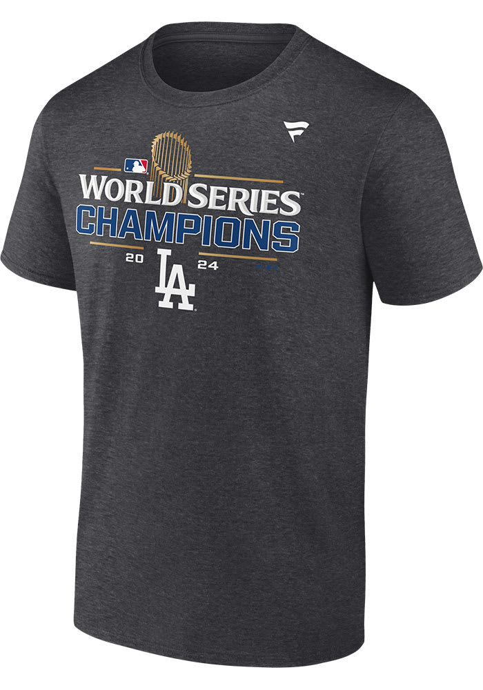 Los Angeles Dodgers Mens GREY 2024 WS Champs Locker Room Big and