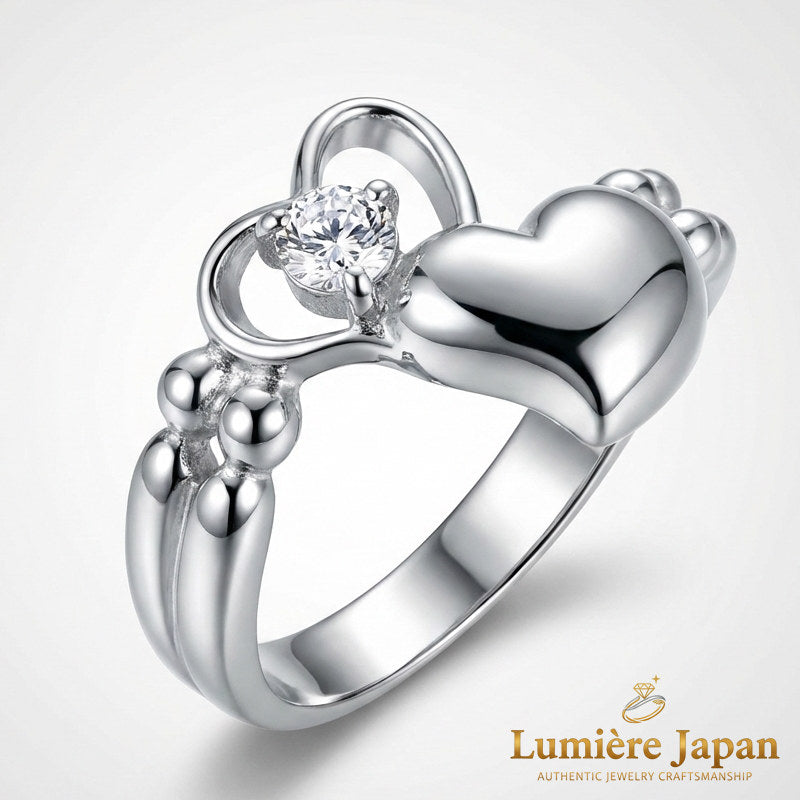 新商品｜日本製 Jump Heart CZ Ring（ジャンプハートCZリング） 手元で