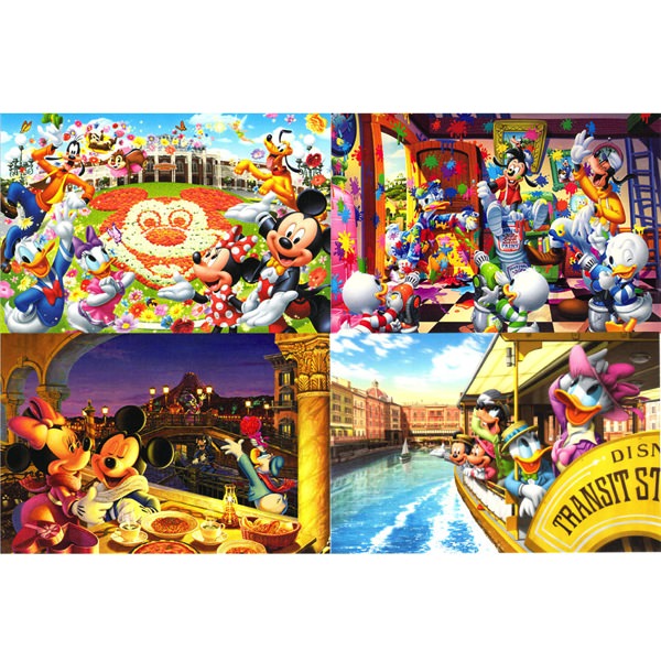 パークを楽しむミッキーたち☆ディズニーランドのキャラクターポスト