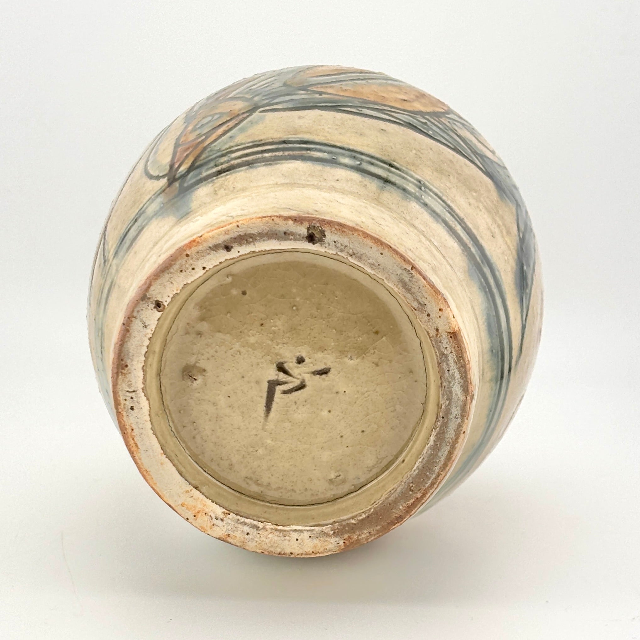 obaba【本物保証】金城次郎 黒釉流シ茶碗 共箱 栞 人間国宝 美品 obaba