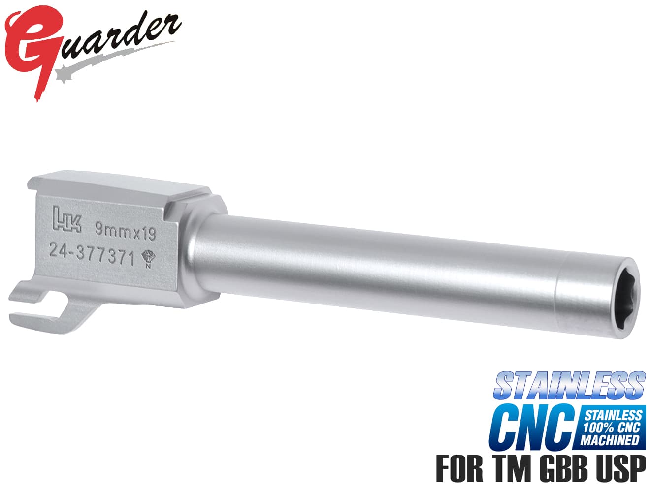 GUARDER USP 9mmマーキング スチールCNC アウターバレル for マルイ