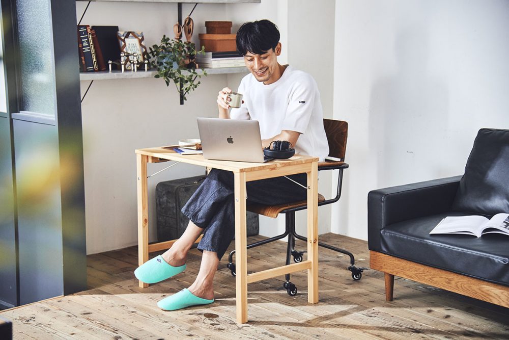 MUJI MUJI 無印良品 パイン材 折りたたみテーブル 机 デスク2台セット