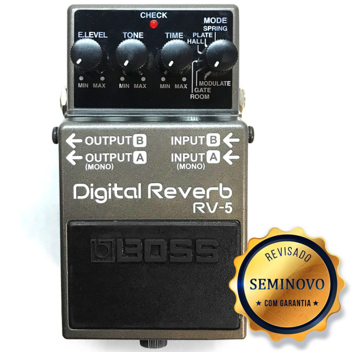 PEDAL BOSS RV5 DIGITAL REVERB SEMINOVO - Compre Agora!