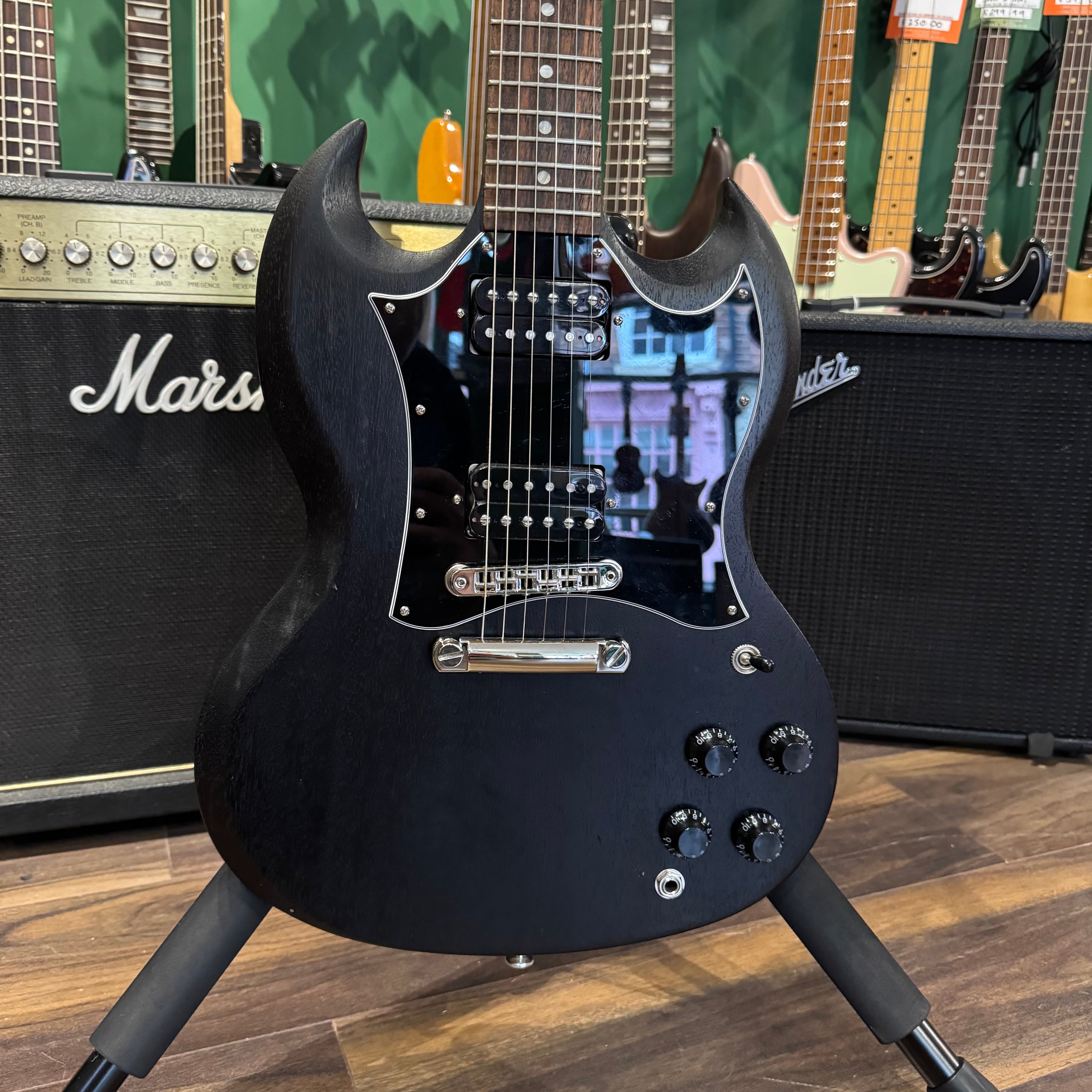 Gibson SG 2019 Faded Tribute Worn Ebony (Pre-Owned) – Music Vault