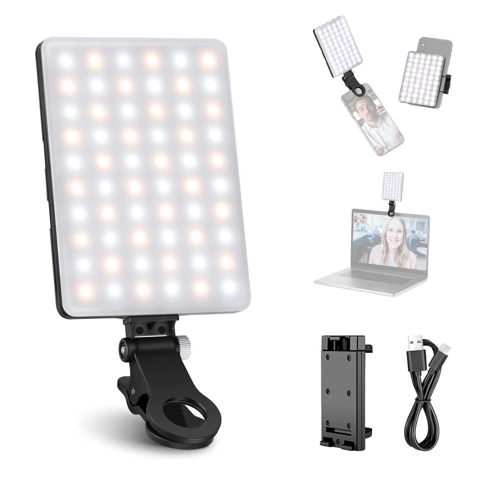 NEEWER NL-60AI LED Selfie Light with Phone Clip