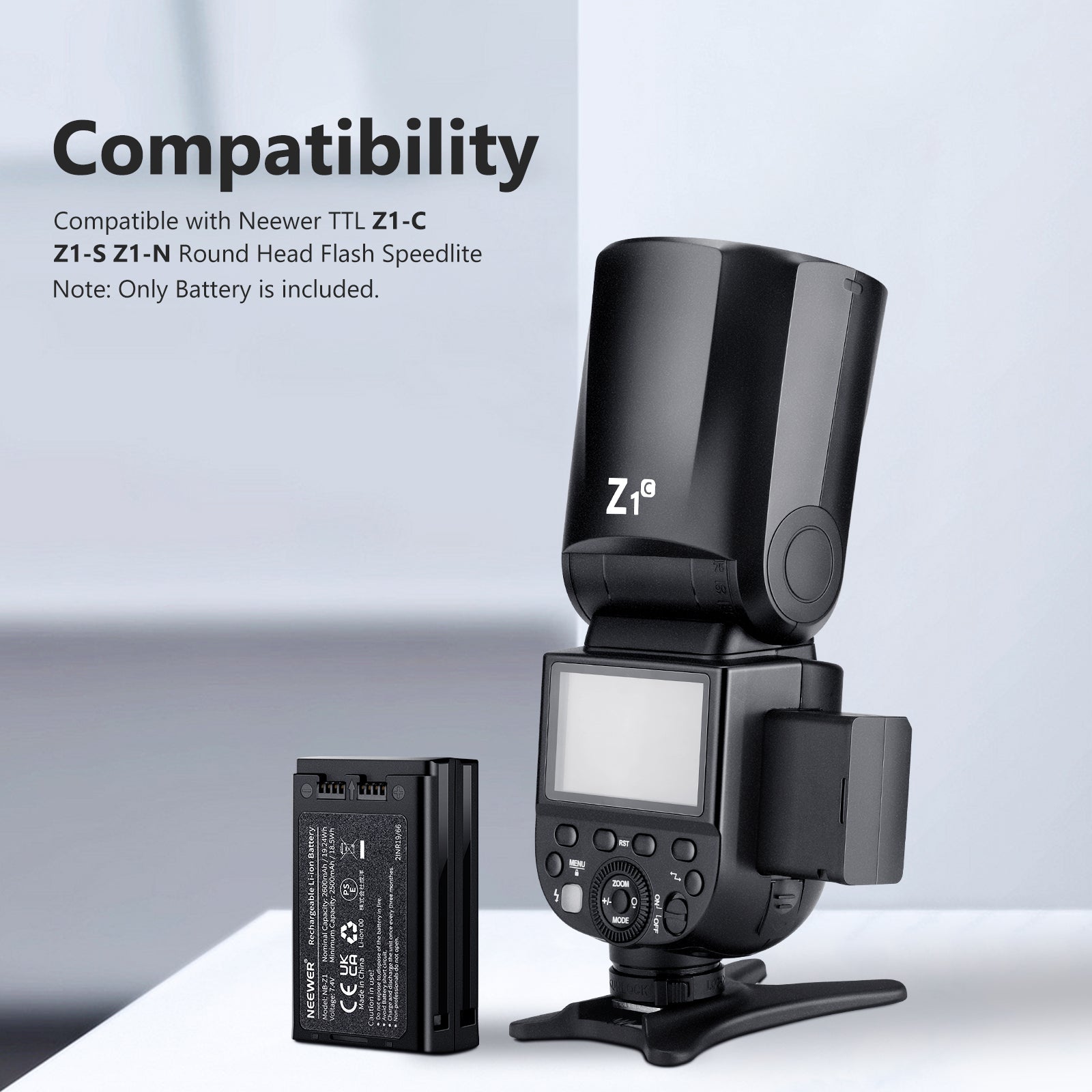 NEEWER NB-Z1 Lithium Battery for Z1 / Z2 Flash Speedlite - NEEWER