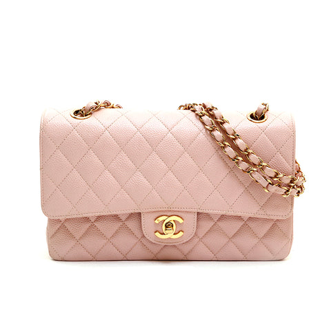 シャネル CHANEL キャビアスキン マトラッセ ダブルフラップ チェーン