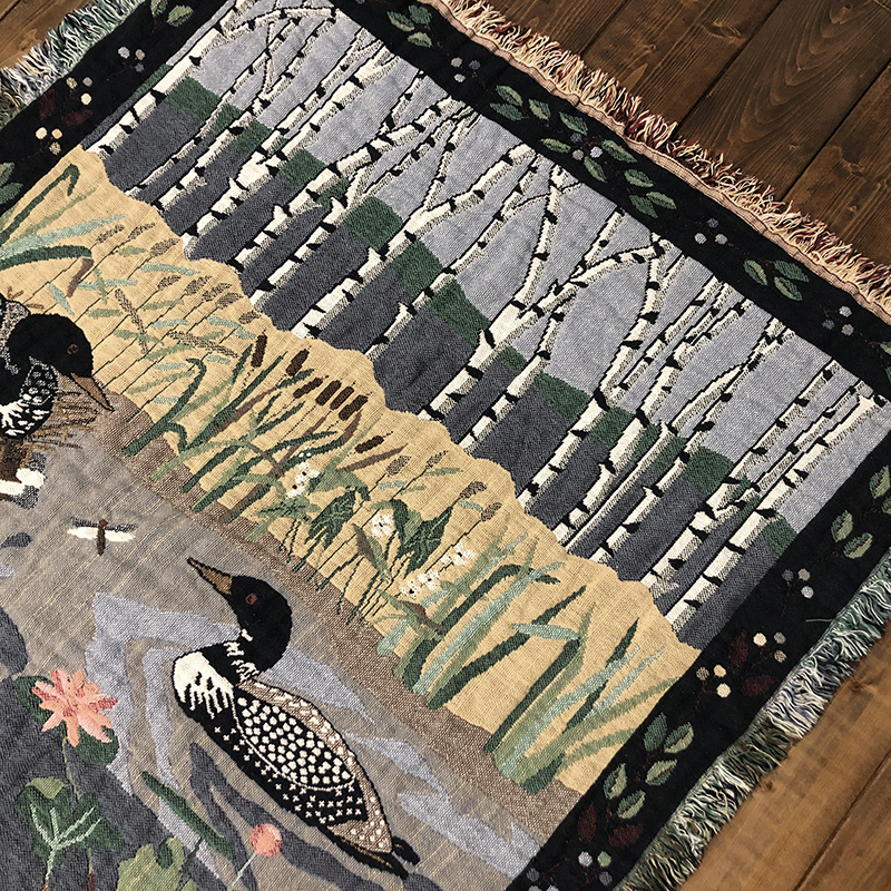 L.L. Bean Cotton Blanket Outdoor Field Pattern エルエルビーン