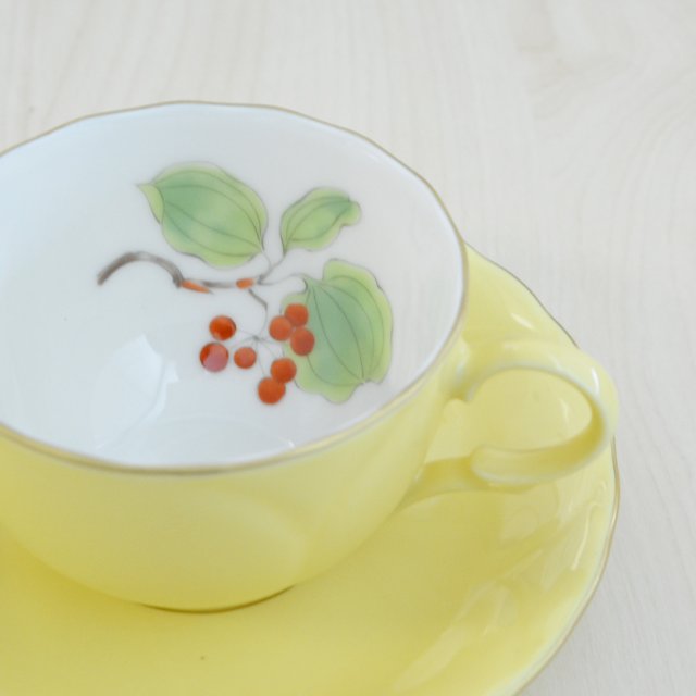 山だより）コーヒーカップ・ソーサー 5客セット|有田焼の老舗-香蘭社