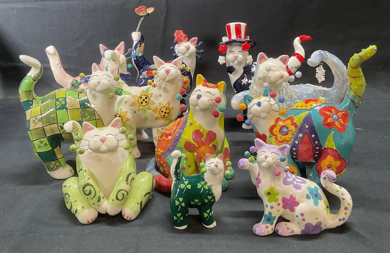 Group 11 Amy Lacombe Whimsiclay Cat Figurals
