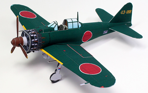 日本海軍『零式艦上戦闘機五二型』インデックスページ (1/48) - 紙模型工房