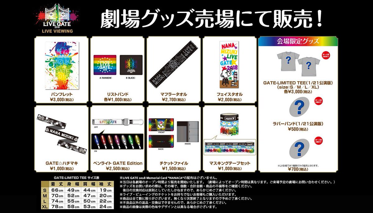 グッズ販売決定】 NANA MIZUKI LIVE GATE 2018 ライブ・ビューイング