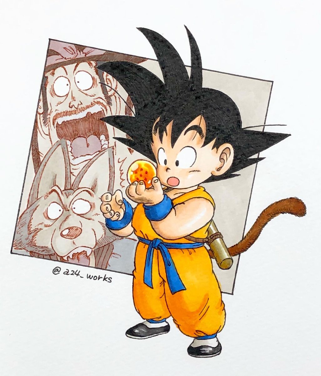 イラスト模写 な〜んだ星6つか 六星球だーじいちゃんのじゃねぇ
