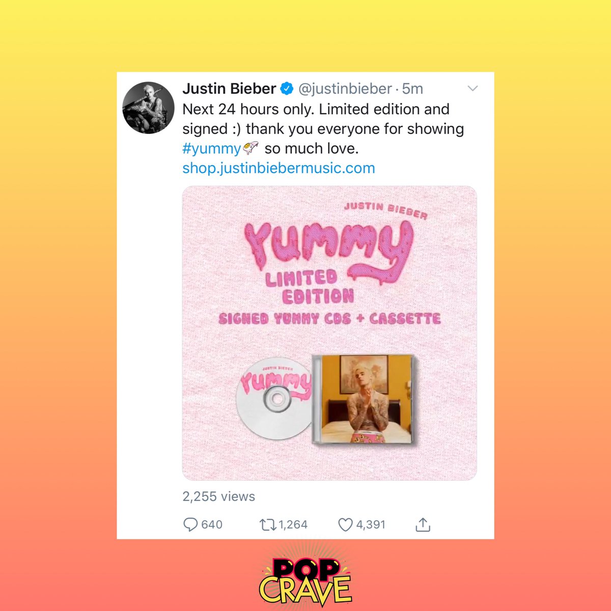 Justin Bieber announces limited edition CDs, cassettes, and vinyls