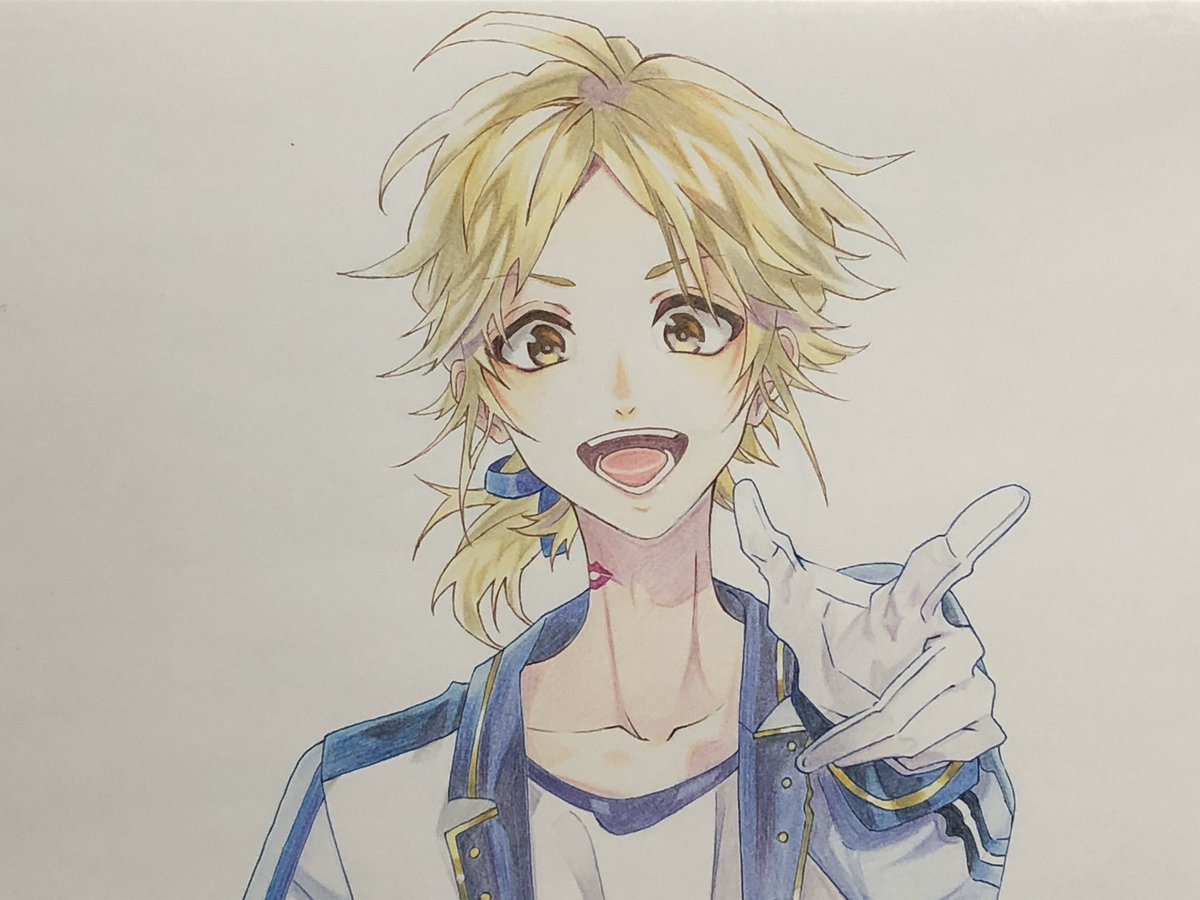 LIP×LIPの愛蔵描きました！ #HoneyWorks #LIPLIP #柴崎愛蔵 #模写 #色鉛筆