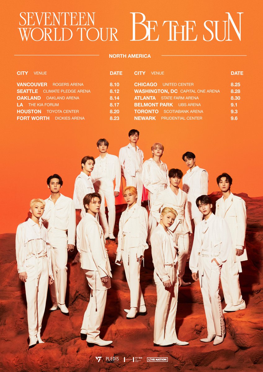 NOTICE] SEVENTEEN WORLD TOUR [BE THE SUN] - NORTH AMERICA 공연