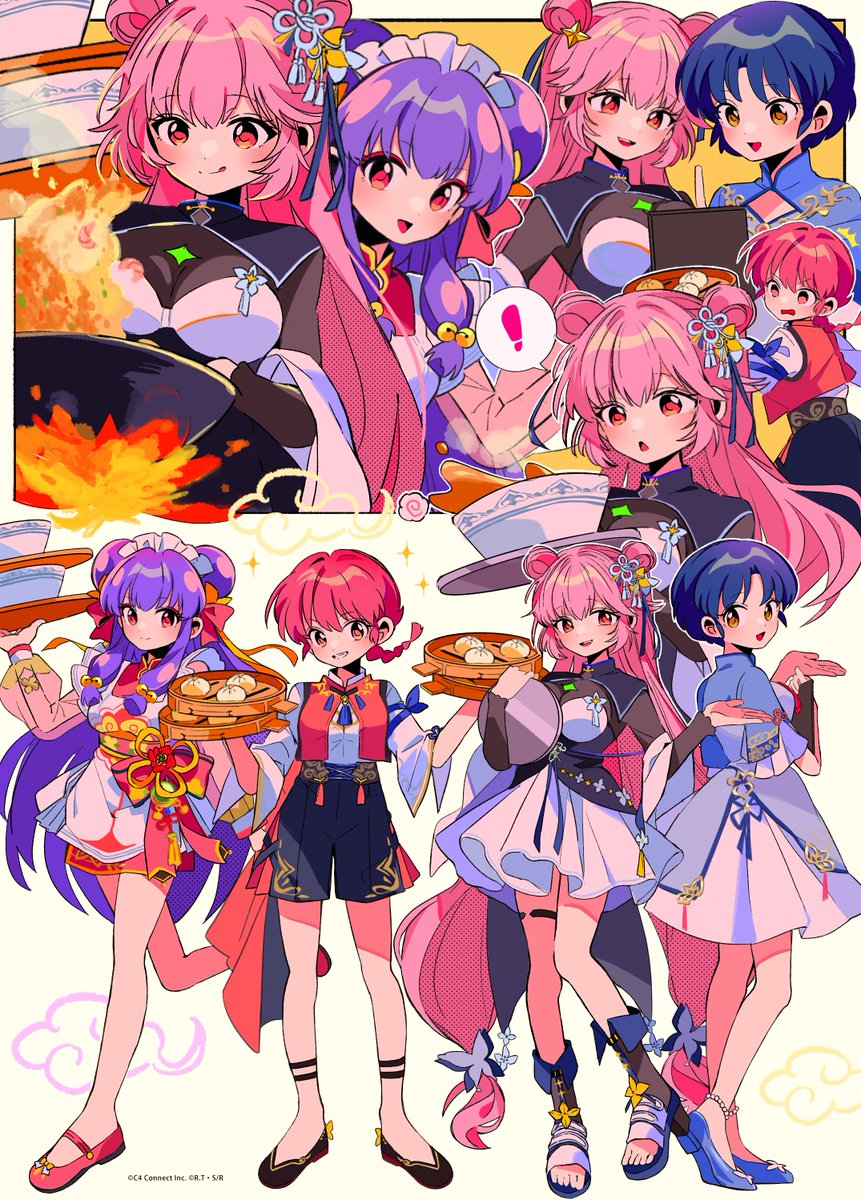 放置少女』×『らんま1/2』 コラボイラストを制作させていただきました