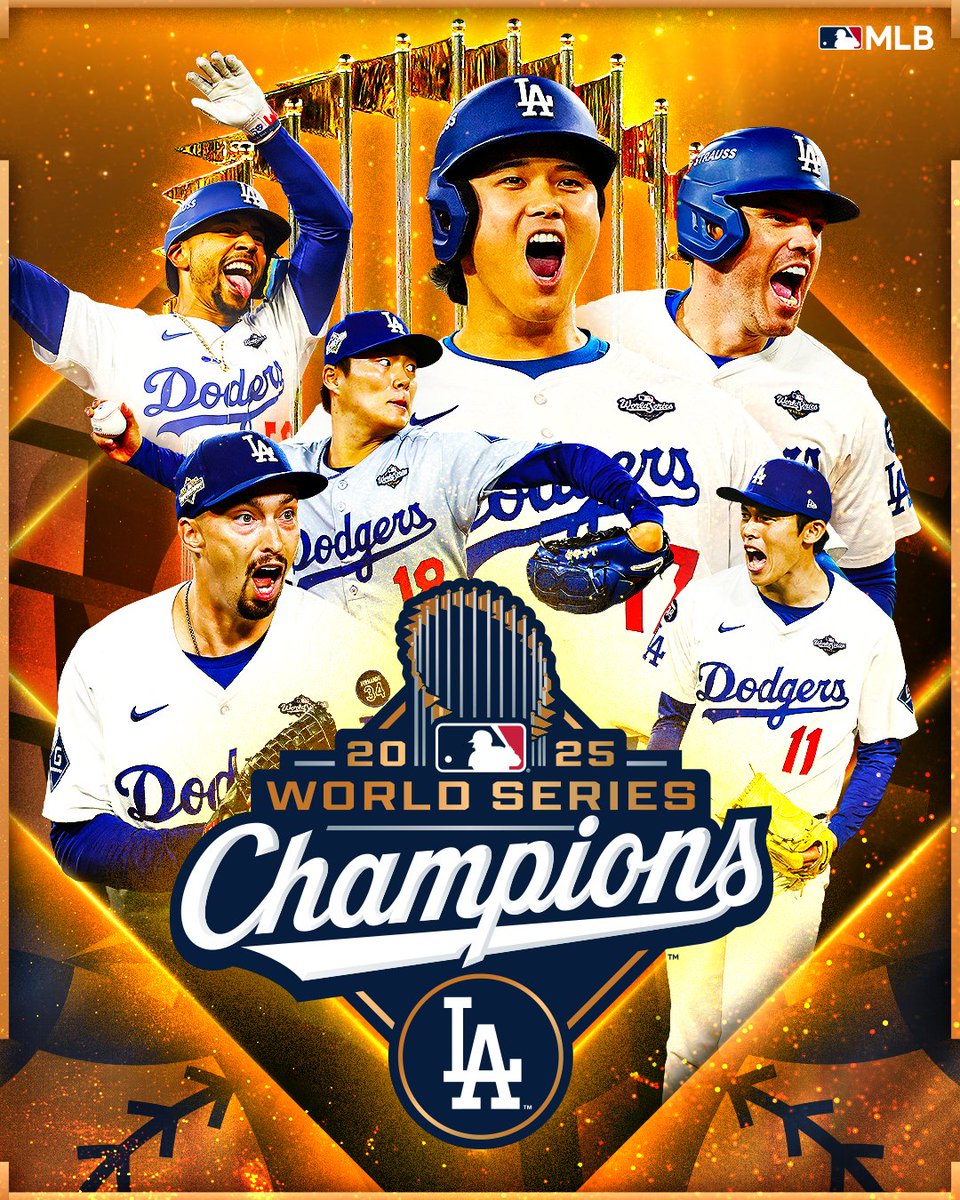 ロサンゼルス・ドジャースが2025年 #ワールドシリーズ 優勝🎉 連覇達成