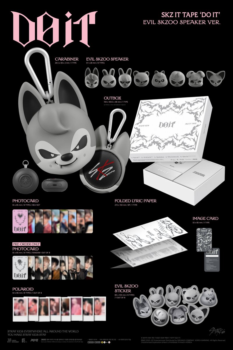 Stray Kids 'DO IT'💗🩶 EVIL SKZOO SPEAKER ver. 12/26にスピーカー