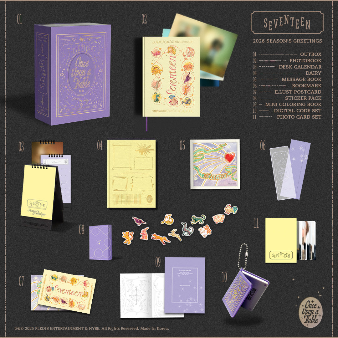 SEVENTEEN 2026 SEASON'S GREETINGS セブチのシーグリ Qoo10にて予約