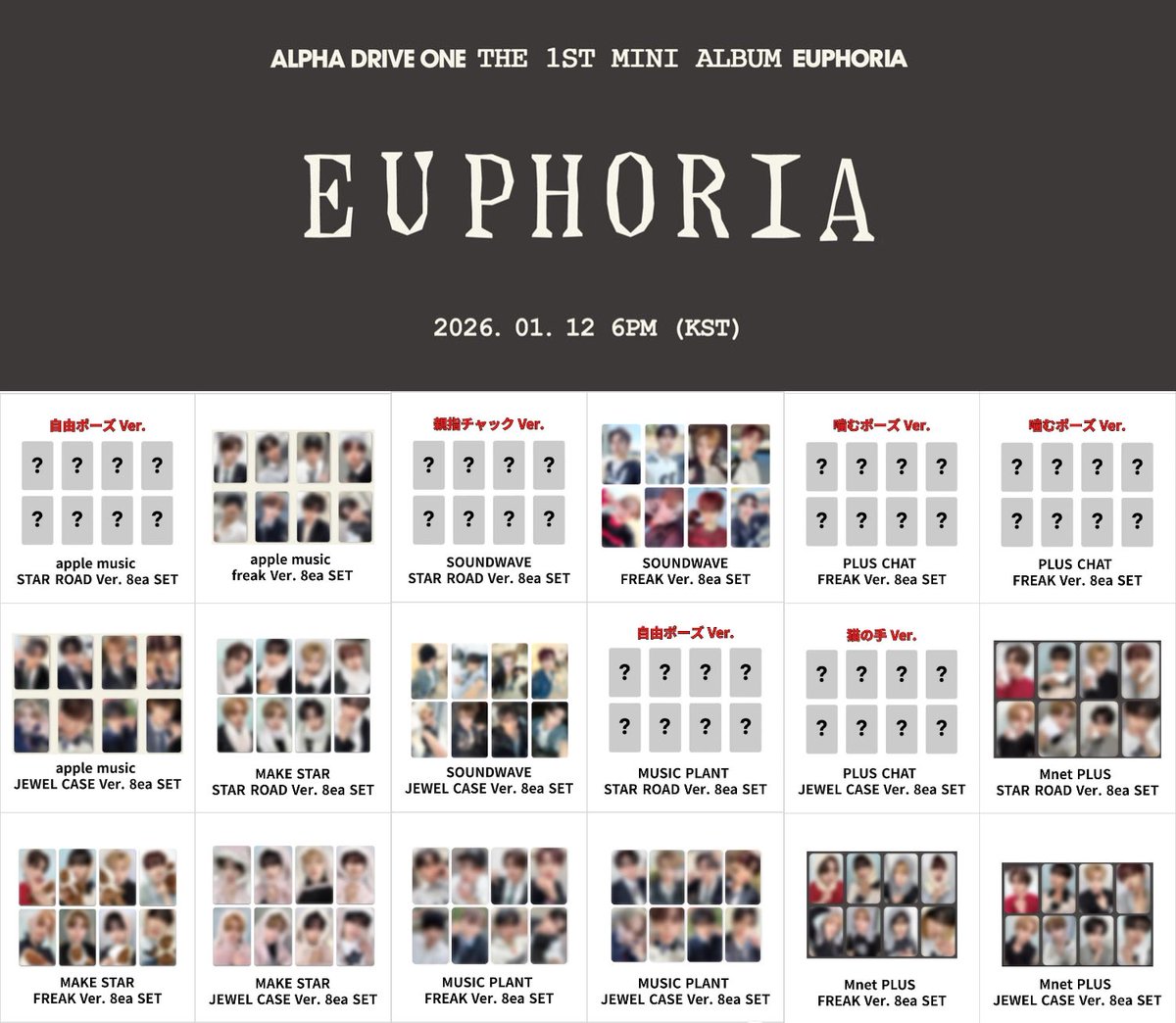 ALPHA DRIVE ONE [EUPHORIA] アルバムの詳細 公開されています