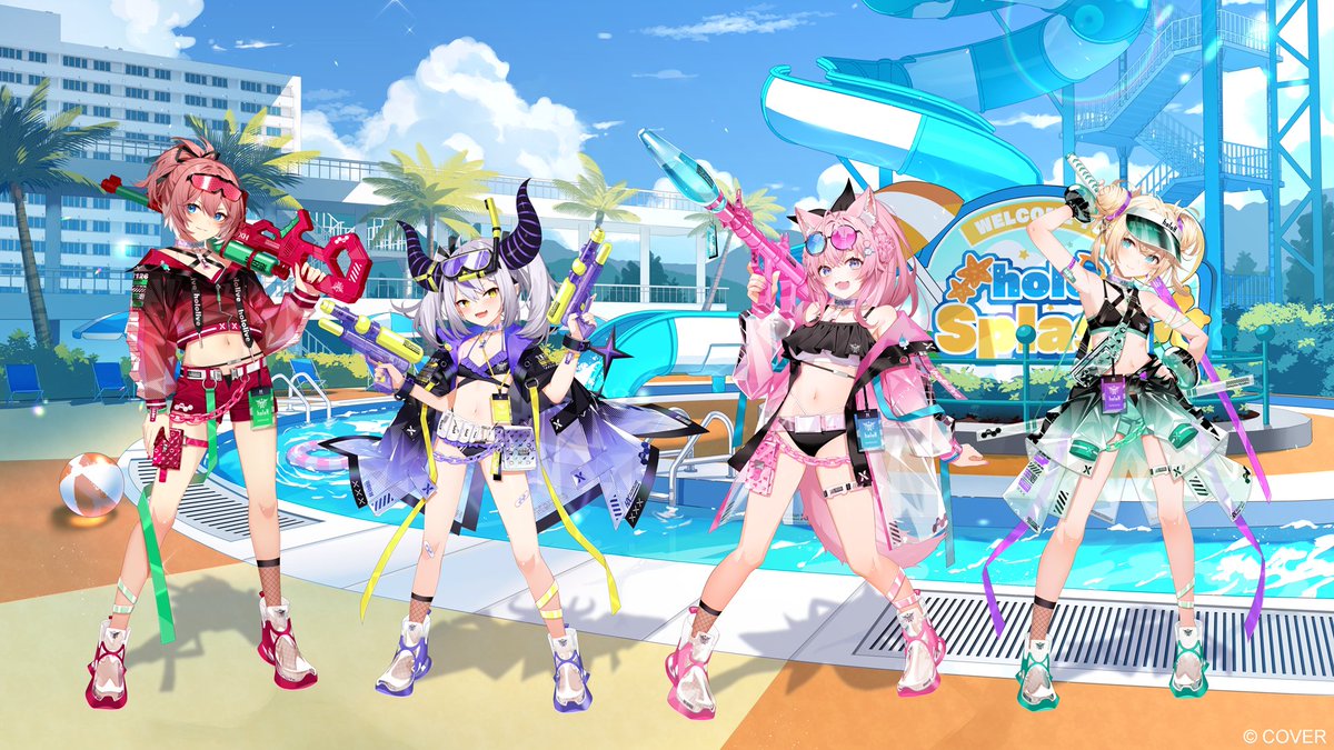 🖼#holonatsuParadise 夏の新衣装イラスト公開🖼 本日は「秘密結社