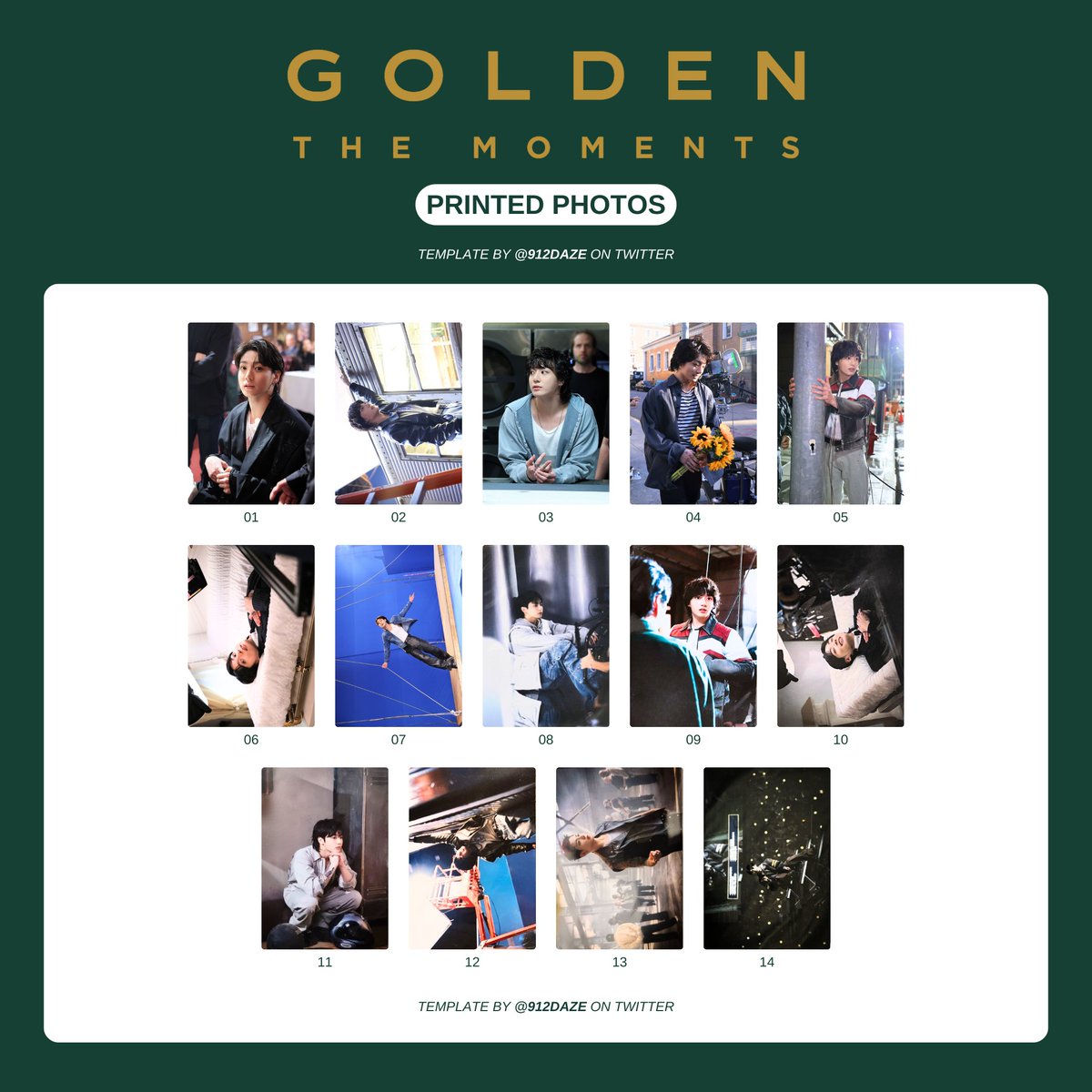 BTS JUNGKOOK PC PHOTOCARD WISHLIST TEMPLATES✨ ⭐️ GOLDEN THE