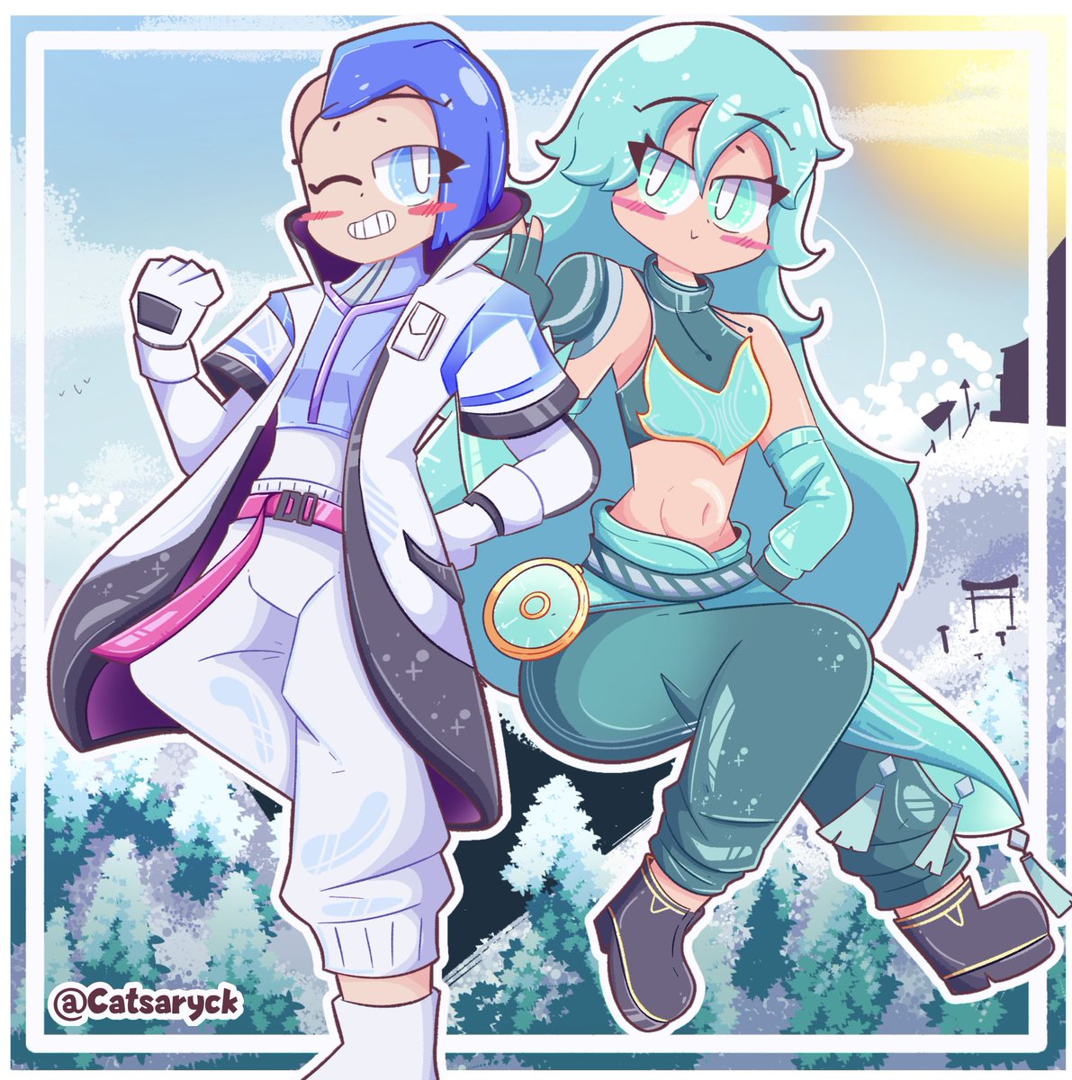A duo with a great power Art for a contest (Era and Catalyst