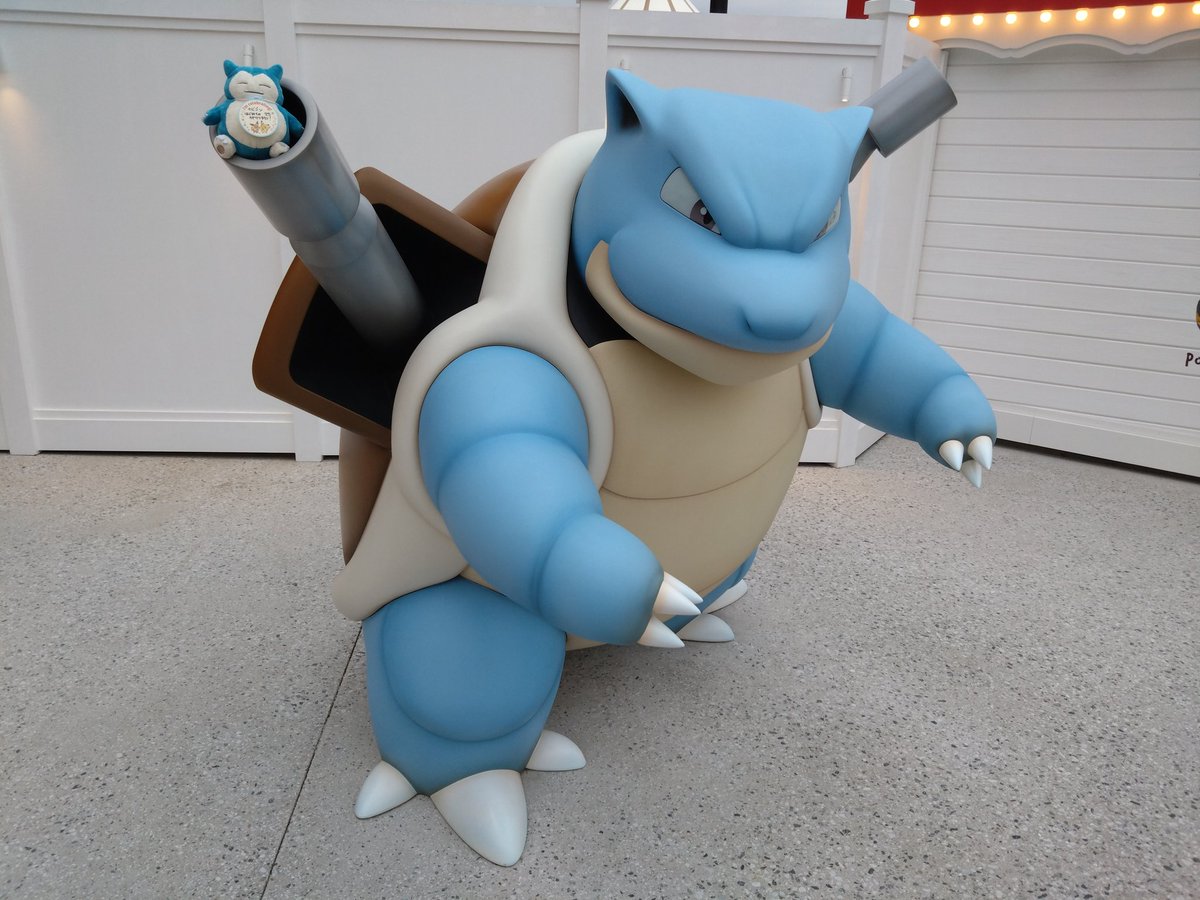 ポケパークカントーにて迫力あるカメックスさん☺️…我が推しカビゴン