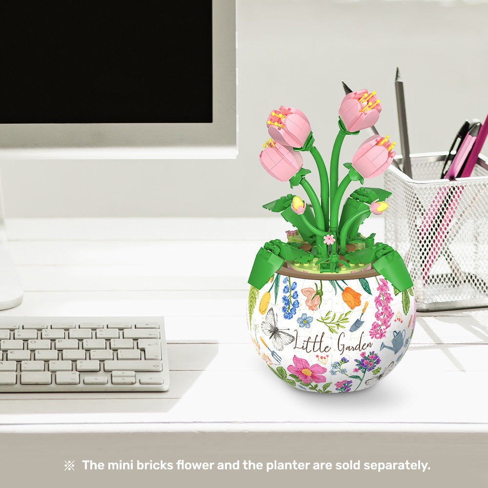PieceRelax - KZ1030 - Mini Bricks Potted Flower - Tulip