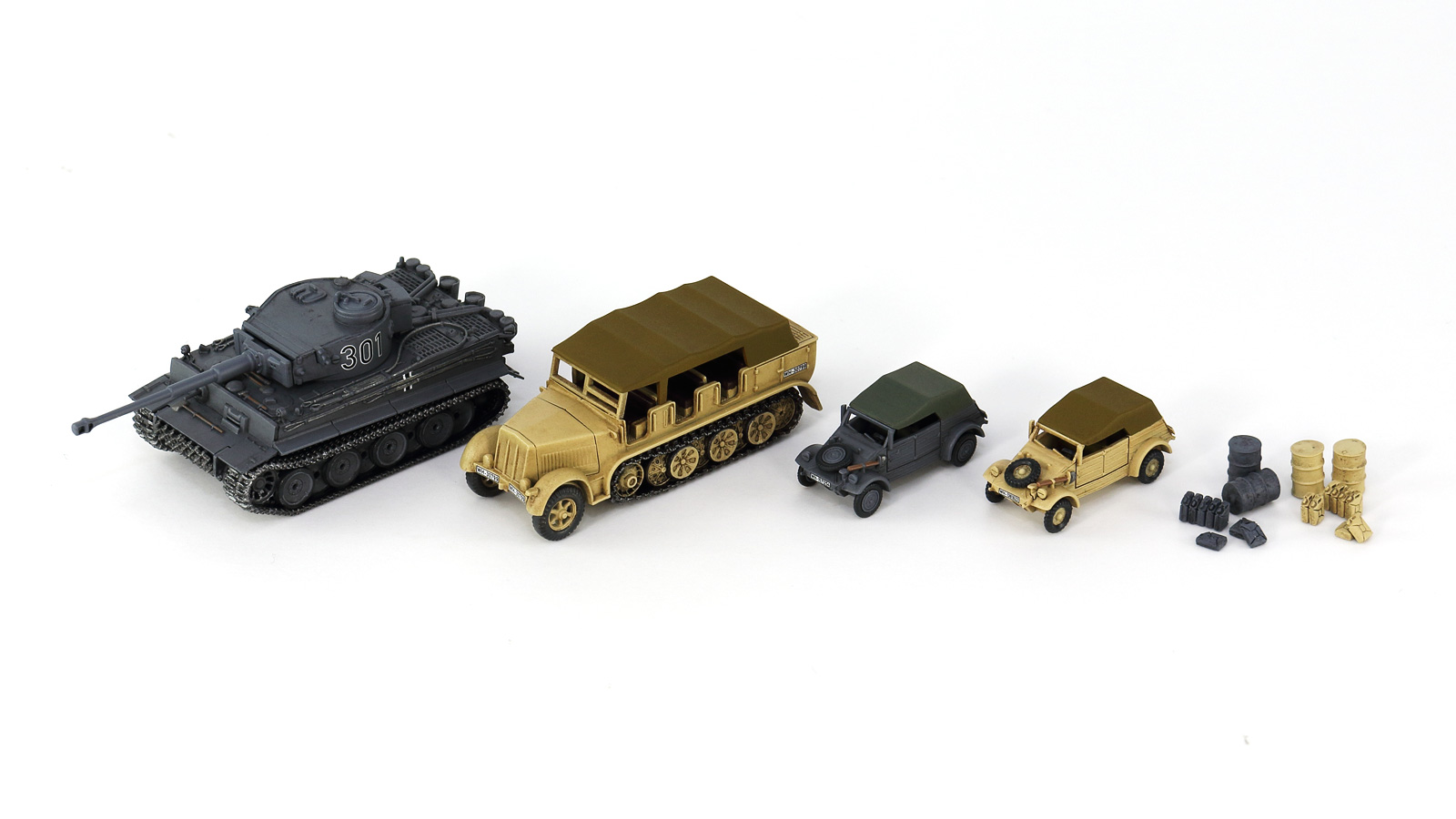 SGK05 1/144 WWII ドイツ陸軍 軍用車両セット2 – ピットロード