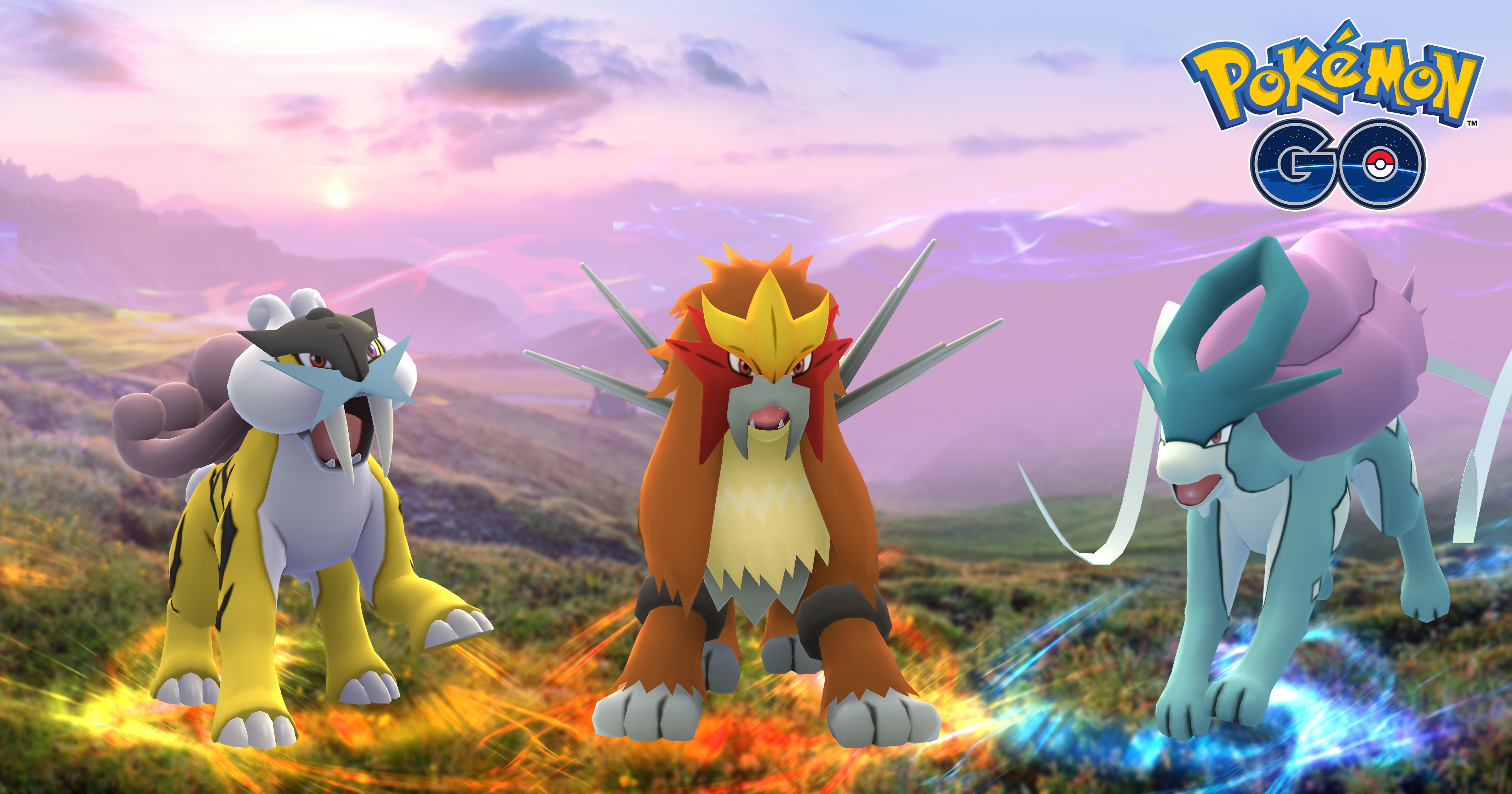 伝説のポケモン、ライコウ、エンテイ、スイクンの登場！「EXレイド