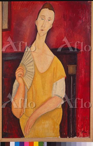 アメデオ・モディリアーニ 「扇を持つ女性」 [948971]のアート作品