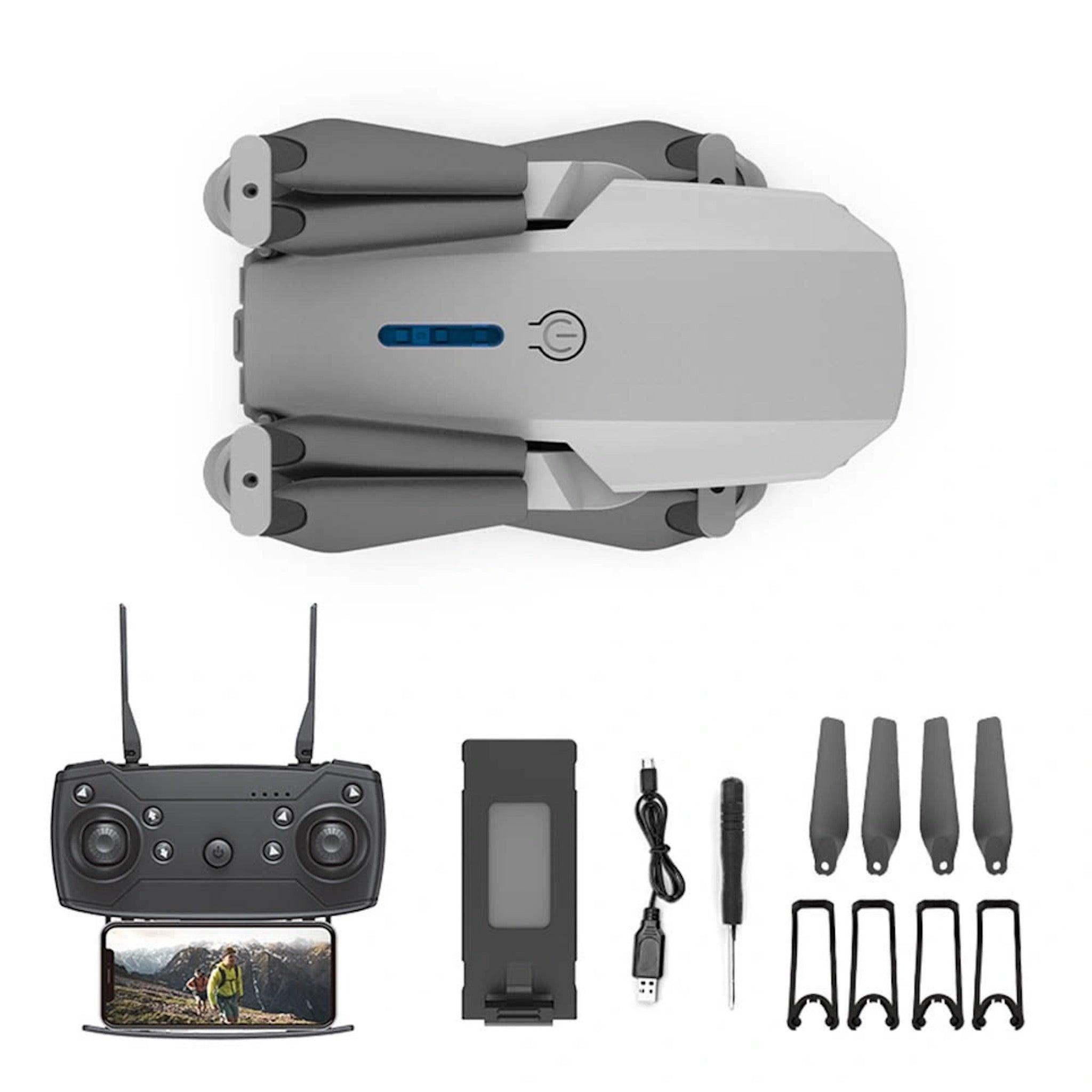 E88 ドローン - 4K HD デュアル広角レンズカメラ ミニ ドローン – RCDrone