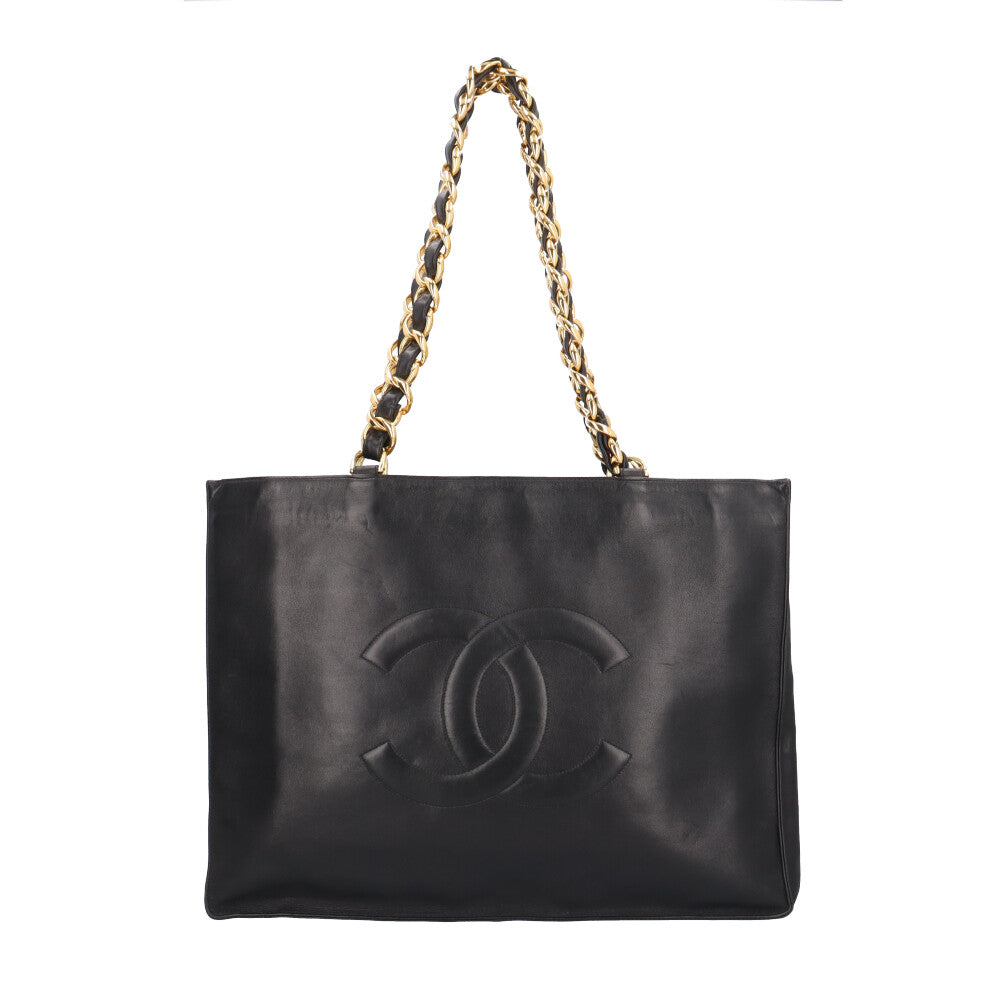 CHANEL シャネル チェーントート ココマーク トートバッグ レザー