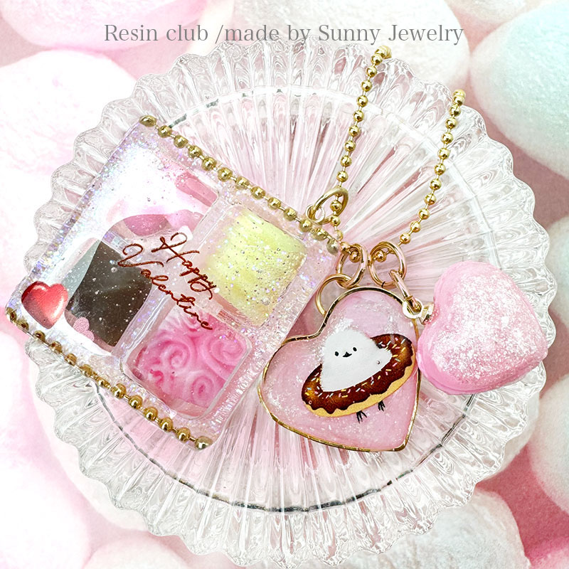 レジンクラブ】シマエナガ バレンタインVer. ☆両面タイプ☆｜レジン