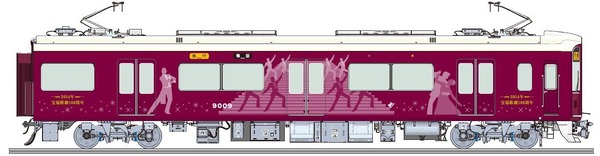 阪急、宝塚歌劇100周年記念のラッピング列車運行 | レスポンス