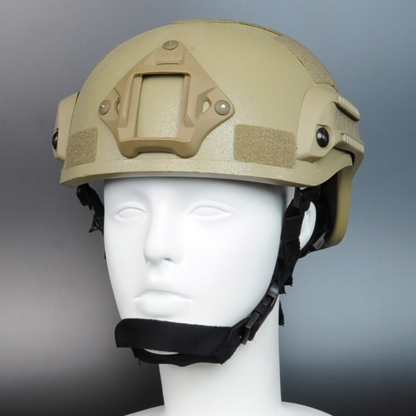 タクティカルヘルメット MICH2001タイプ レールマウント付 梨地