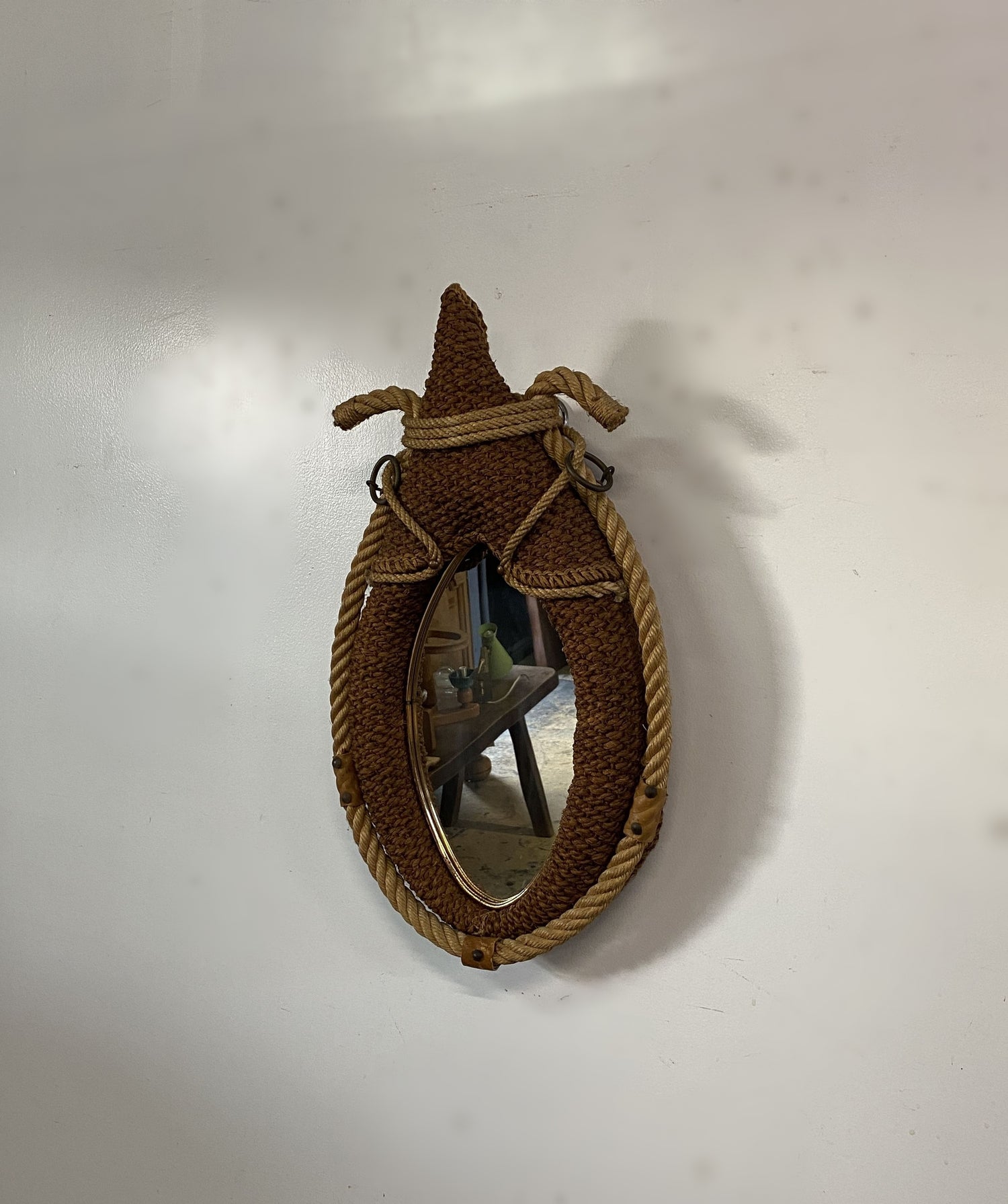 Audoux & Minet” Rope Mirror – Round trip Antiques